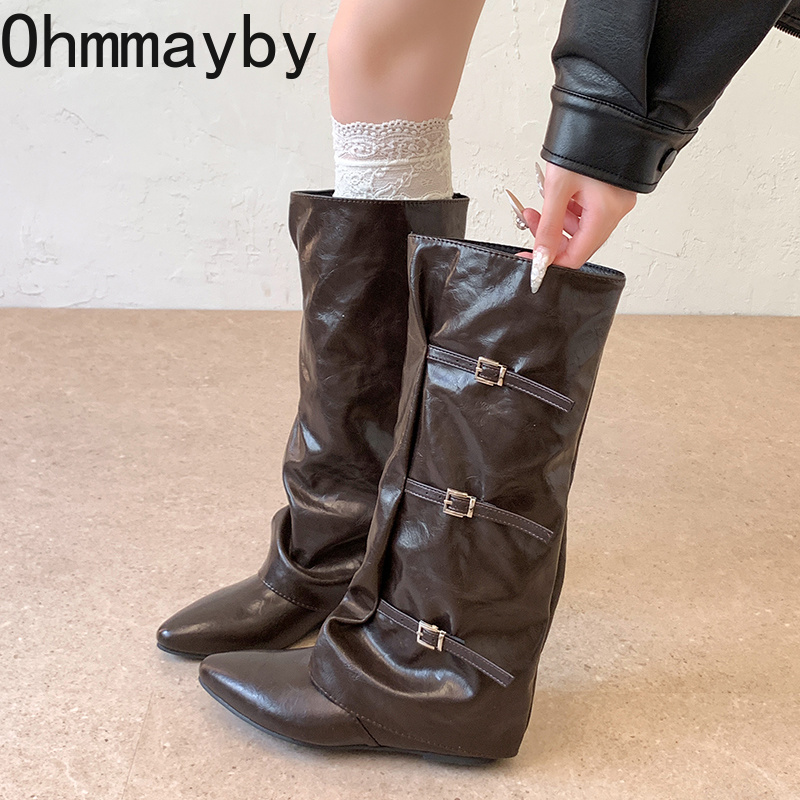 Женские кожаные сапоги до коле – обзор и цена Leather Classic Strap